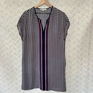 Daniel Rainn Sheer Geometric Pullover Dress